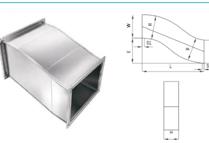 ỐNG GIÓ LƯỢN CHUYỂN CAO ĐỘ/CHUYỂN NGANG ( Z CHUYỂN CAO ĐỘ/ CHUYỂN NGANG)-Z OFFSET DUCT (VERTICAL / HORIZONTAL OFFSET)